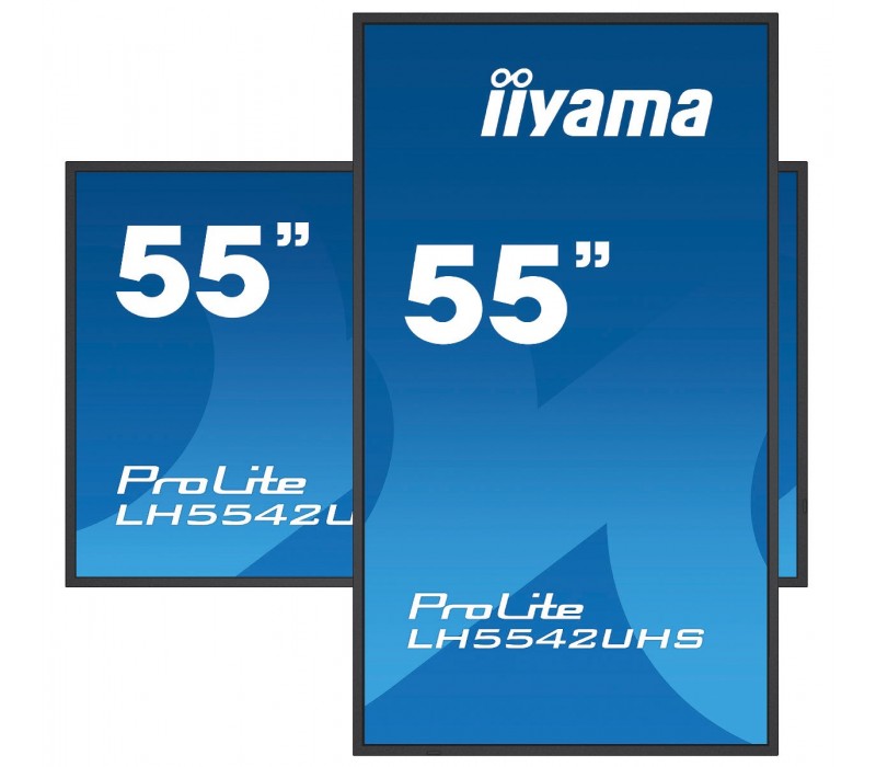 Monitor Iiyama Prolite LH5542UHS-B1 IPS 4K UHD velkoformátový displej se slotem Intel® SDM