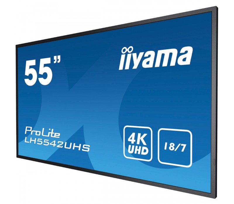 Monitor Iiyama Prolite LH5542UHS-B1 IPS 4K UHD velkoformátový displej se slotem Intel® SDM