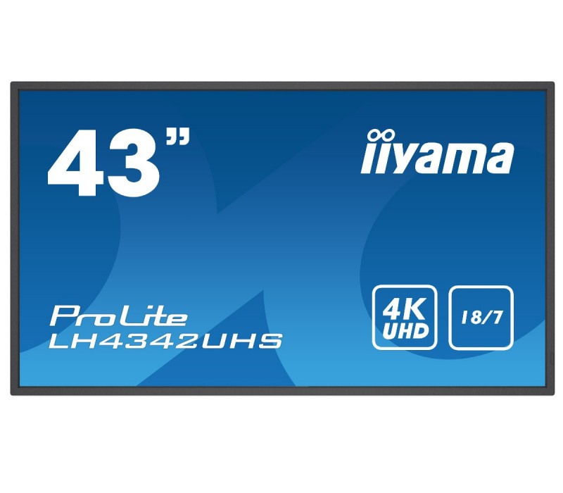 Monitor Iiyama Prolite LH4342UHS-B1 IPS 4K UHD velkoformátový displej se slotem Intel® SDM