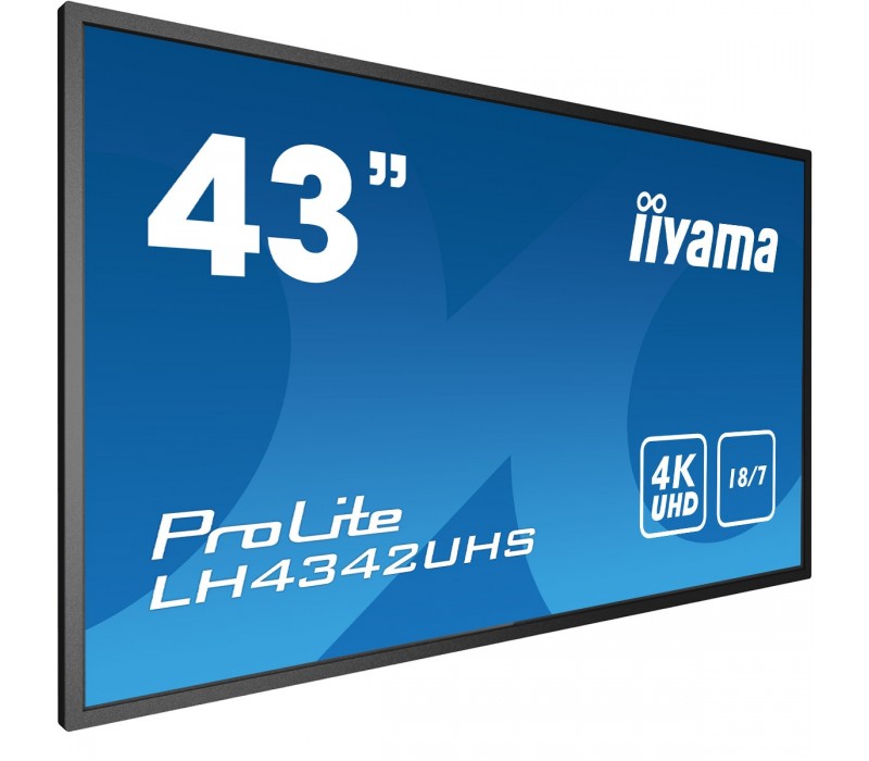 Monitor Iiyama Prolite LH4342UHS-B1 IPS 4K UHD velkoformátový displej se slotem Intel® SDM
