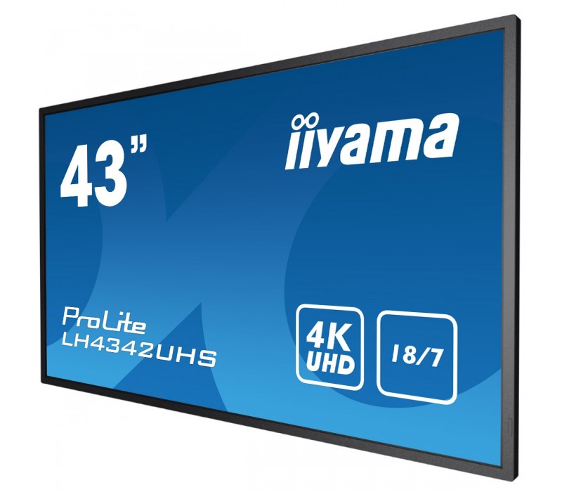 Monitor Iiyama Prolite LH4342UHS-B1 IPS 4K UHD velkoformátový displej se slotem Intel® SDM