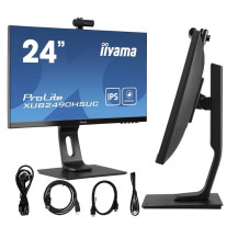 iiyama ProLite XUB2490HSUC-B1 24" monitor IPS s integrovanou kamerou a mikrofónom HDMI, VGA, DisplayPort, USB