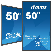 Monitor DigitalSignage iiyama ProLite LH5070UHB-B1 50", VA LED, 4K, Android, 24/7, vysoký jas, ultra flat
