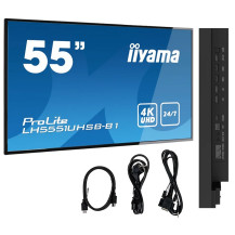 Profesjonalny Veľkoformátový monitor iiyama ProLite LH5551UHSB-B1 55" IPS, 4K, vysoký jas, 24/7, slot PC, HDMI, DisplayP