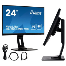 Monitor iiyama ProLite  XUB2492HSC-B1 24" IPS FullHD, 4ms, 75Hz, HDMI, DisplayPort, USB-C, FlickerFree, Pivot