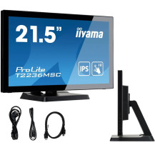Dotykový monitor 22" POS iiyama ProLite T2236MSC-B3 FHD 5ms IPS /VGA HDMI DP/ Reproduktory,  PalmRejection