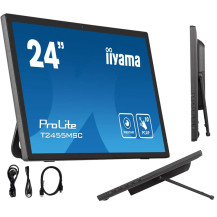 Dotykový monitor 24" iiyama ProLite T2455MSC-B1 FHD IPS /HDMI DP/ Kamera+Mikrofón, NANO povlak, Reproduktory