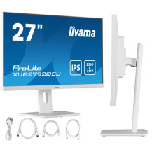 Monitor iiyama ProLite XUB2792QSU-W5 27" WQHD IPS LED 4ms 75Hz /HDMI DP DVI/ FlickerFree biely