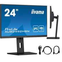 Monitor iiyama ProLite XUB2492HSN-B5 24" IPS LED 4ms 75Hz /USB-C HDMI DP/ Zabudovaná dokovacia stanica USB-C PD/LAN