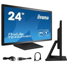 iiyama ProLite T2452MSC-B1 24" dotykový monitor IPS LED s 10 dotykovými bodmi /HDMI, DisplayPort/ Reproduktory