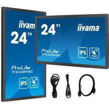 iiyama ProLite TF2438MSC-B1 24" monitor IPS FHD IPX1 so zapustenou dotykovou obrazovkou /HDMI, DP/ Reproduktory