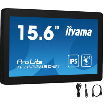 Dotykový monitor iiyama ProLite TF1633MSC-B1 15,6" IPS LED, HDMI, DisplayPort, reproduktory, IP54, openframe