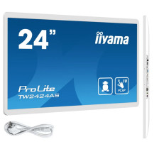 Biely dotykový monitor iiyama ProLite TW2424AS-B1 24" IPS LED /HDMI, USB-C/ Android12, GMS, WiFi, LAN, Bluetooth, 24/7