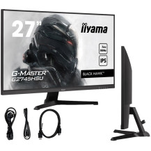 Monitor iiyama G-Master Black Hawk G2745HSU-B1 27" IPS LED 1ms 100Hz /HDMI, DisplayPort, hub USB/ FreeSync, FlickerFree