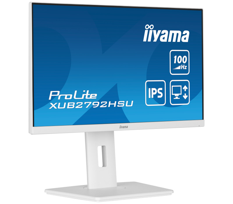Biely monitor iiyama ProLite XUB2792HSU-W6 27" IPS LED 100Hz 0,4 ms /HDMI, DisplayPort, USB hub/ FlickerFree