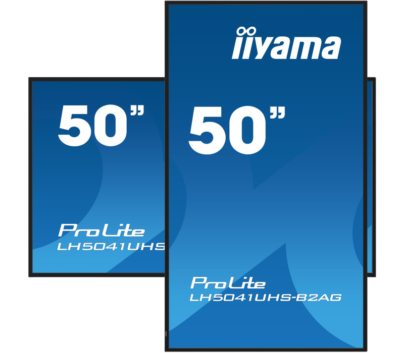 iiyama ProLite LH5041UHS-B2AG 50" VA LED monitor, 4K, 24/7 Digital Signage, 1xVGA, 3xHDMI, reproduktory, USB Media Player