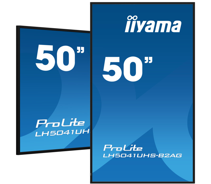iiyama ProLite LH5041UHS-B2AG 50" VA LED monitor, 4K, 24/7 Digital Signage, 1xVGA, 3xHDMI, reproduktory, USB Media Player