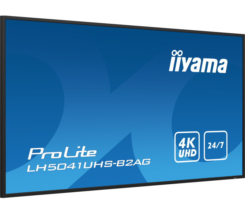 iiyama ProLite LH5041UHS-B2AG 50" VA LED monitor, 4K, 24/7 Digital Signage, 1xVGA, 3xHDMI, reproduktory, USB Media Player