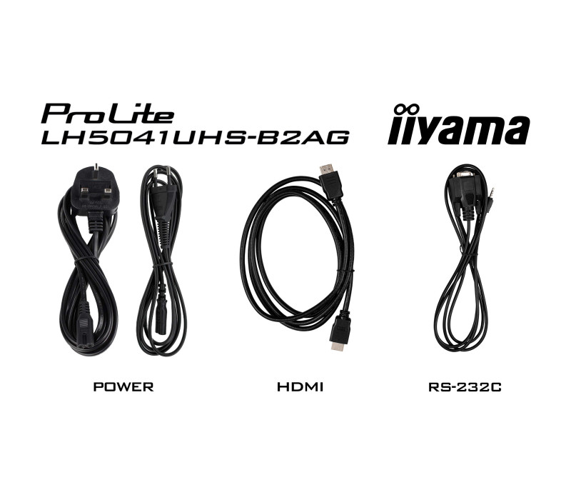 iiyama ProLite LH5041UHS-B2AG 50" VA LED monitor, 4K, 24/7 Digital Signage, 1xVGA, 3xHDMI, reproduktory, USB Media Player