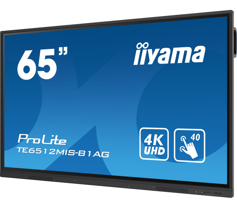 Interaktívny monitor 65" iiyama ProLite TE6512MIS-B1AG IPS LED 4K /VGA HDMI USB-C WiFi/ iiware, Android11, ScreenSharePro
