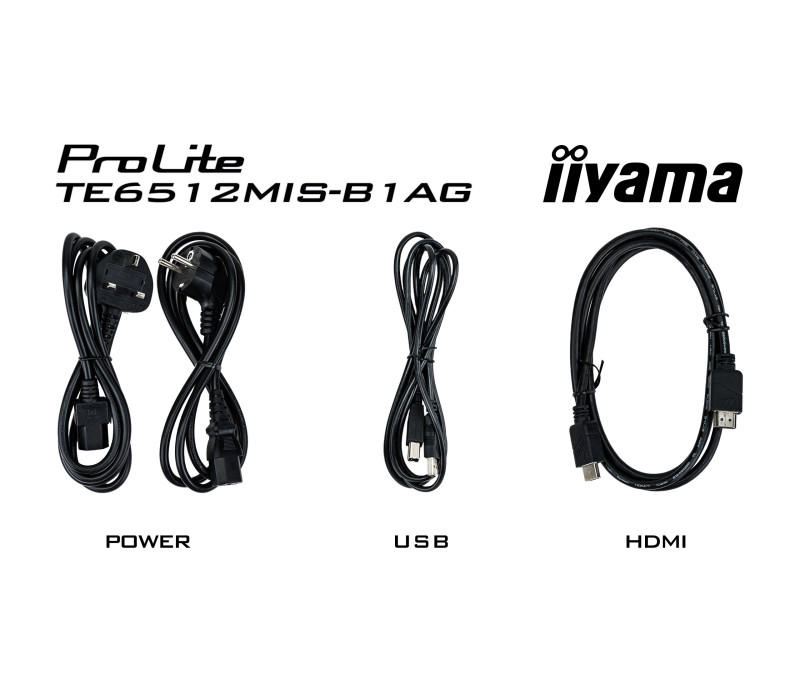 Interaktívny monitor 65" iiyama ProLite TE6512MIS-B1AG IPS LED 4K /VGA HDMI USB-C WiFi/ iiware, Android11, ScreenSharePro