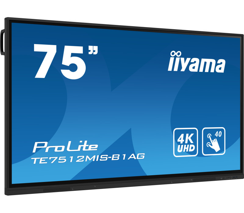 Interaktívny monitor 75" iiyama ProLite TE7512MIS-B1AG IPS LED 4K /VGA HDMI USB-C WiFi/ iiware, Android11, ScreenSharePro