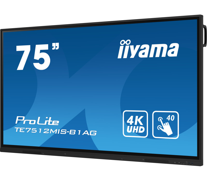 Interaktívny monitor 75" iiyama ProLite TE7512MIS-B1AG IPS LED 4K /VGA HDMI USB-C WiFi/ iiware, Android11, ScreenSharePro