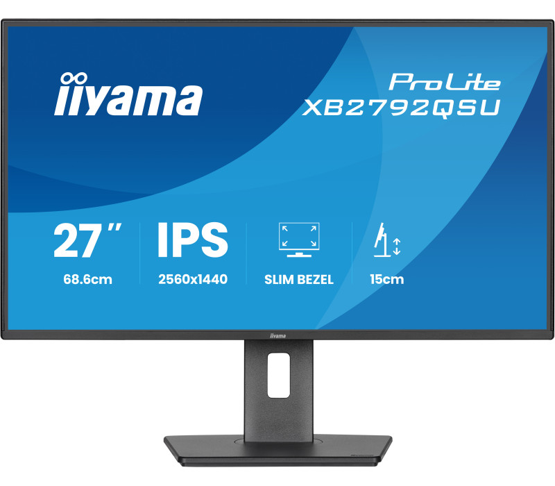27" monitor iiyama ProLite XB2792QSU-B1 IPS WQHD LED 120Hz /HDMI, DP/ FlickerFree, EyeSafe, Eye Comfort, HAS
