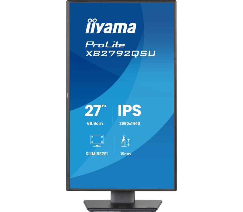 27" monitor iiyama ProLite XB2792QSU-B1 IPS WQHD LED 120Hz /HDMI, DP/ FlickerFree, EyeSafe, Eye Comfort, HAS