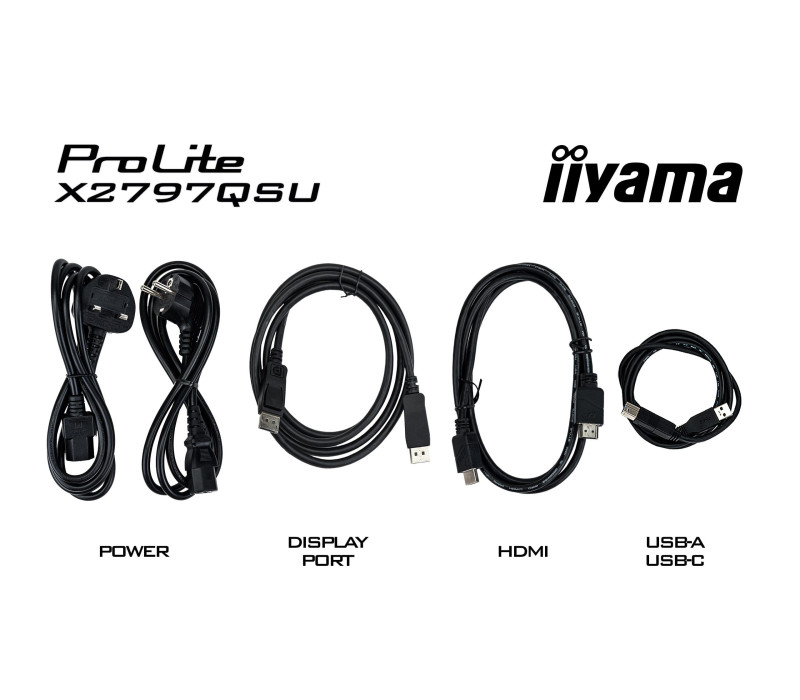 27" monitor iiyama ProLite X2797QSU-B1 IPS WQHD LED 120Hz 1ms /2xHDMI, DP/ FlickerFree, HubUSB/USB-C