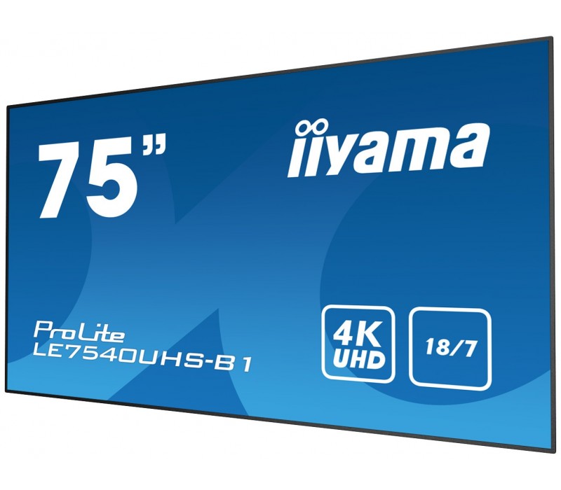Velkoformátový monitor iiyama ProLite LE7540UHS-B1 75" 4K iisignage